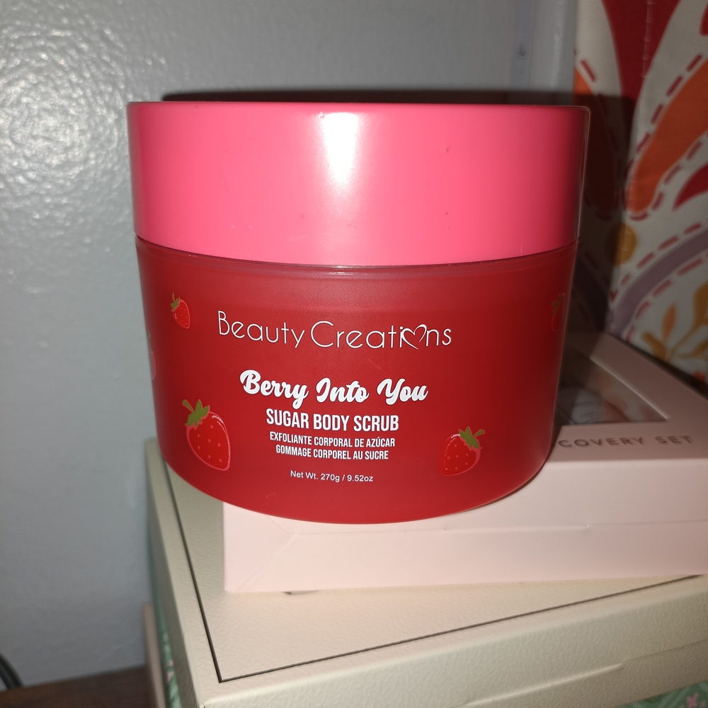 Beauty Creations Pink and Red Berry Sugar Body Scrub